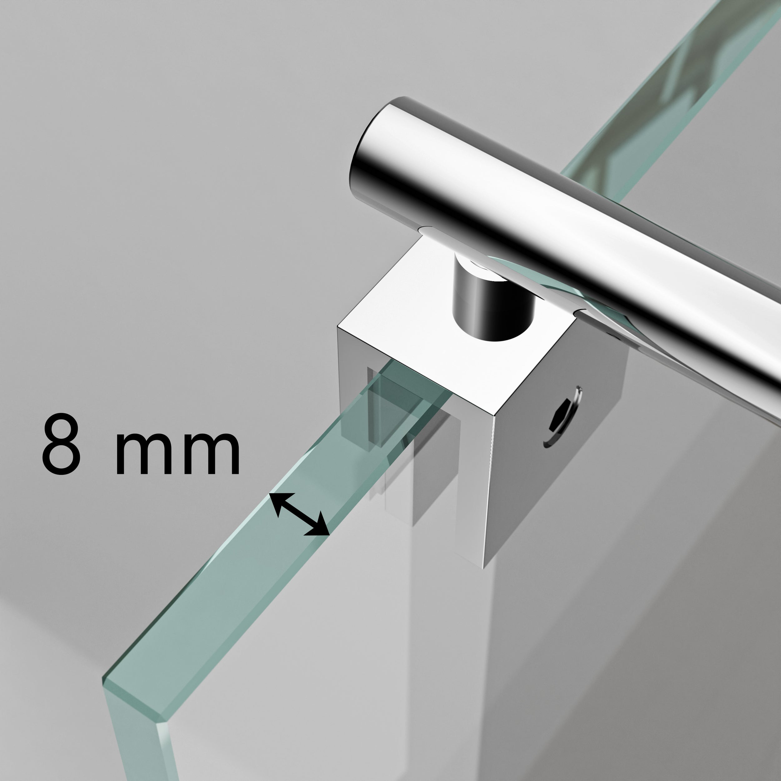 Douchewand Inloop Nano echt glas EX101