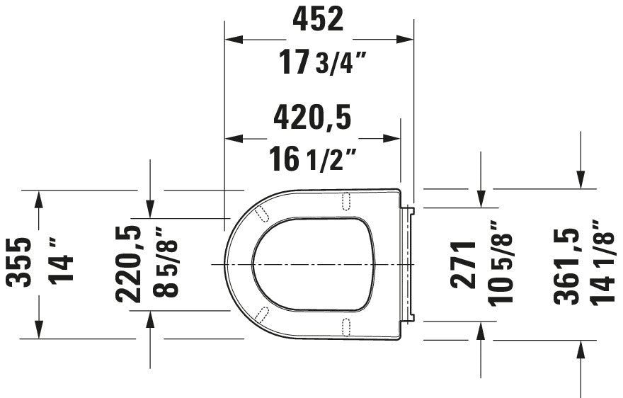 Duravit Universele WC-bril met Soft-Close Mechanisme voor ME by Starck