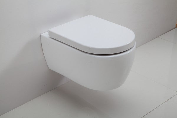 Randloos toilet NANO NT2039 - incl. toiletzitting soft-close deksel - wit glanzend