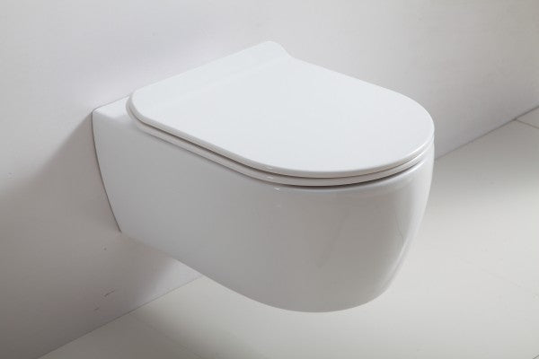 Randloos toilet NANO NT2039 - incl. toiletzitting soft-close deksel - wit glanzend