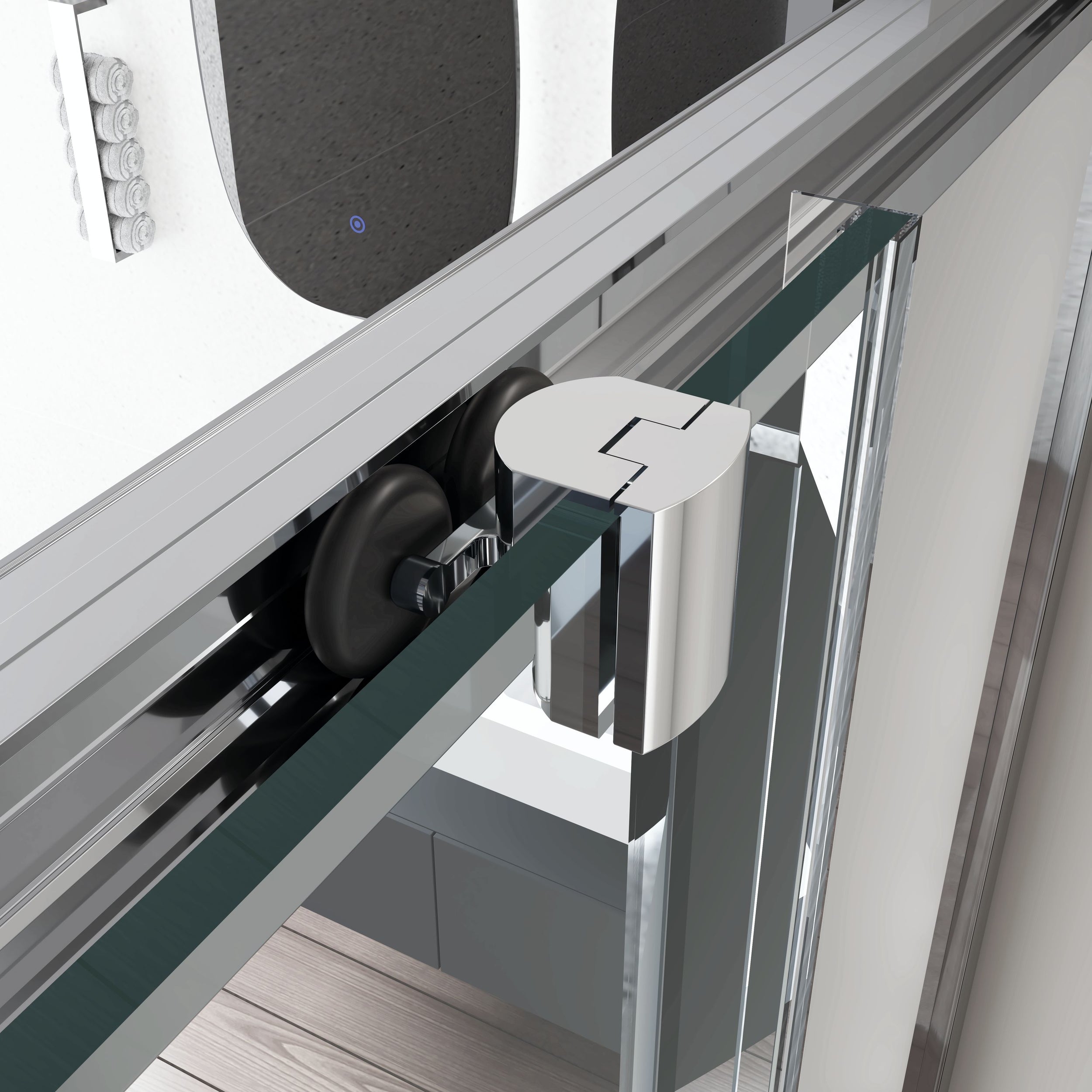 Hoekdouche met schuifdeur NT504