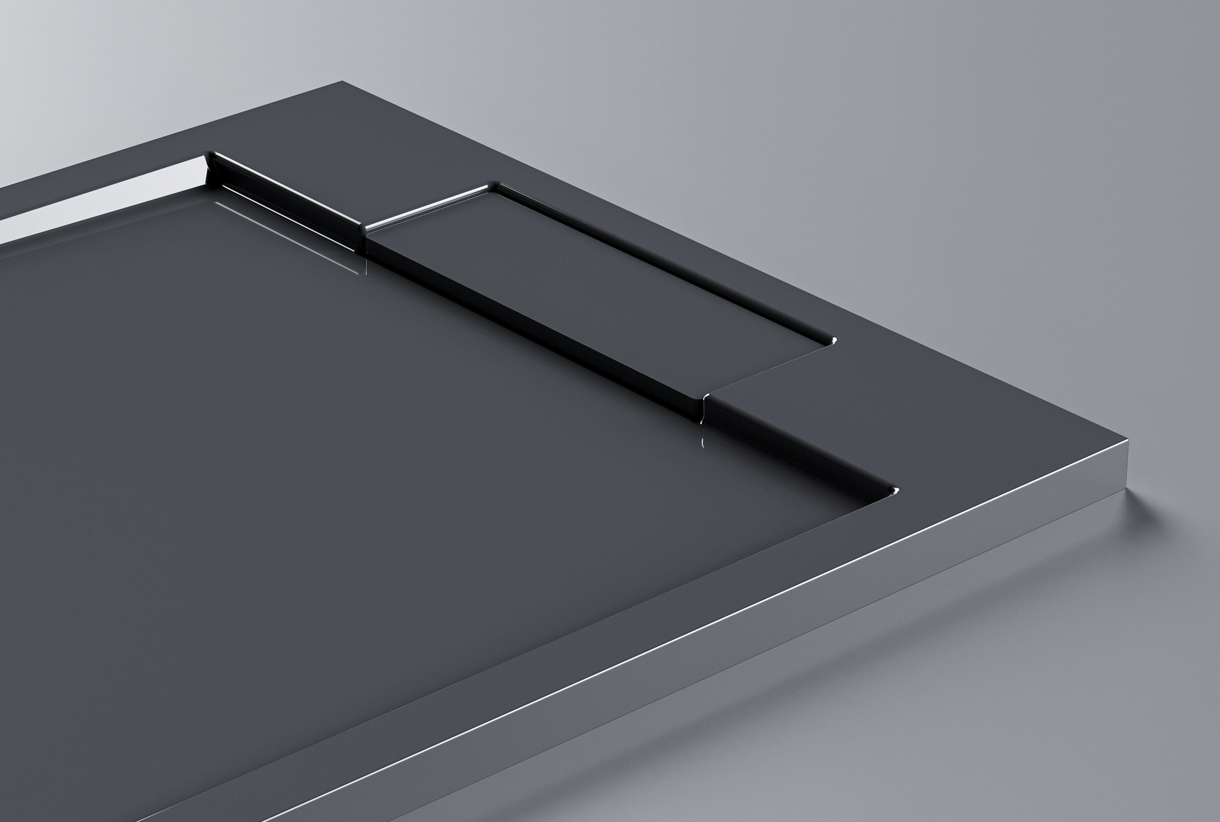 Douchebak van Mineraal gegoten