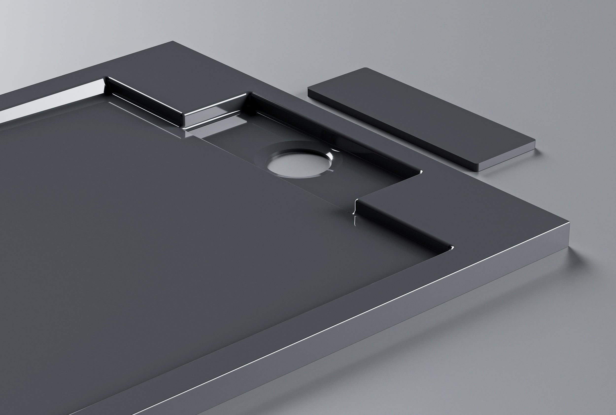 Douchebak van Mineraal gegoten