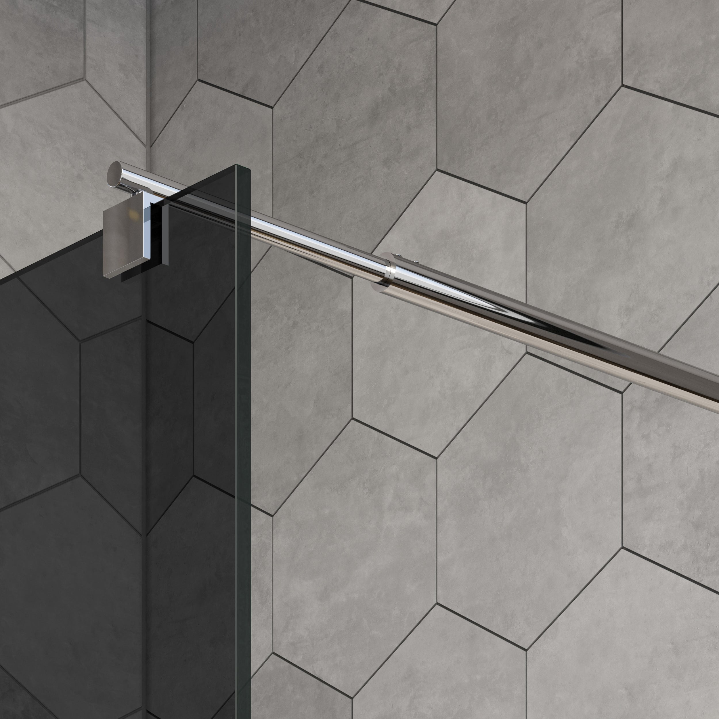 Douchewand Inloop Nano echt glas EX101