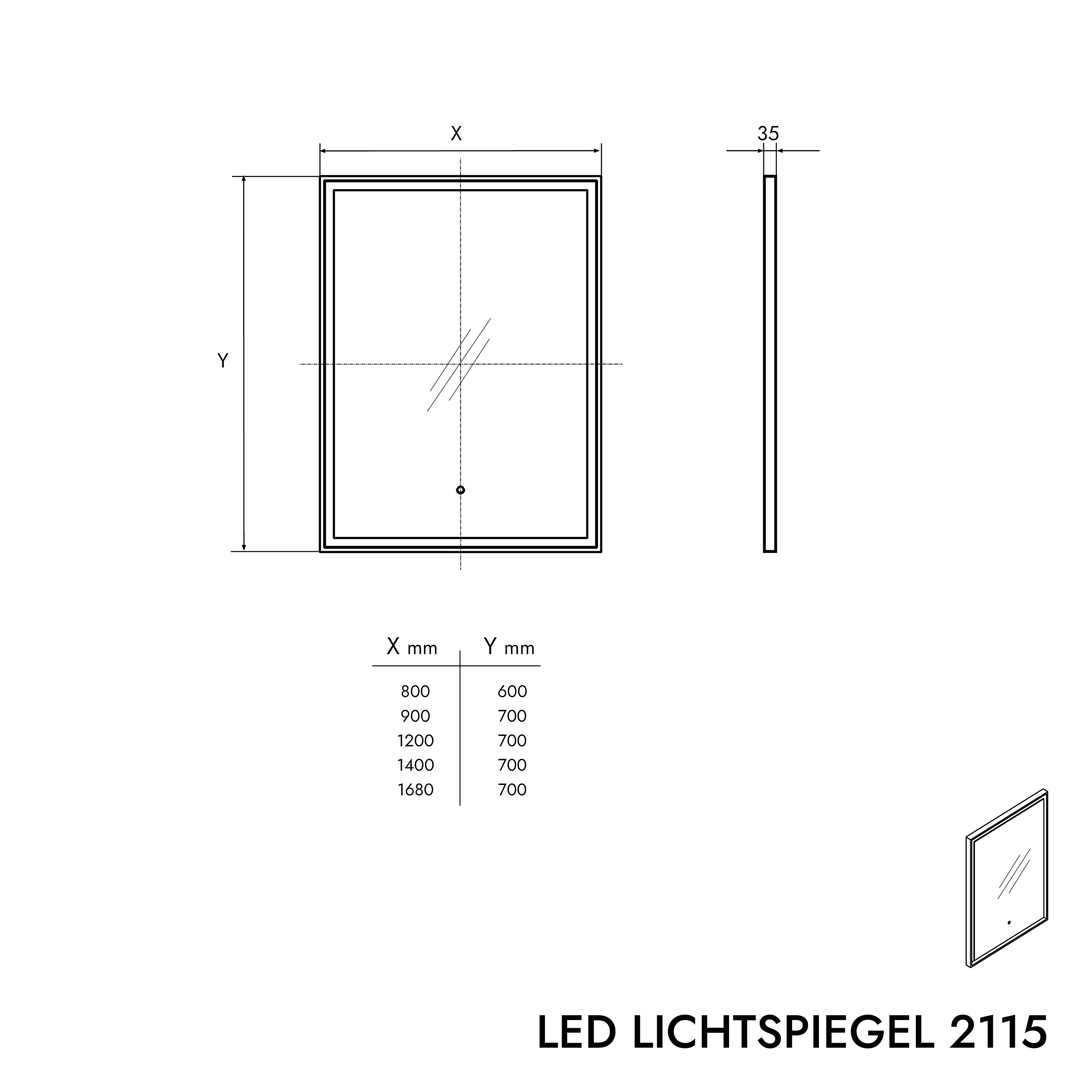 LED-lichtspiegel 2115