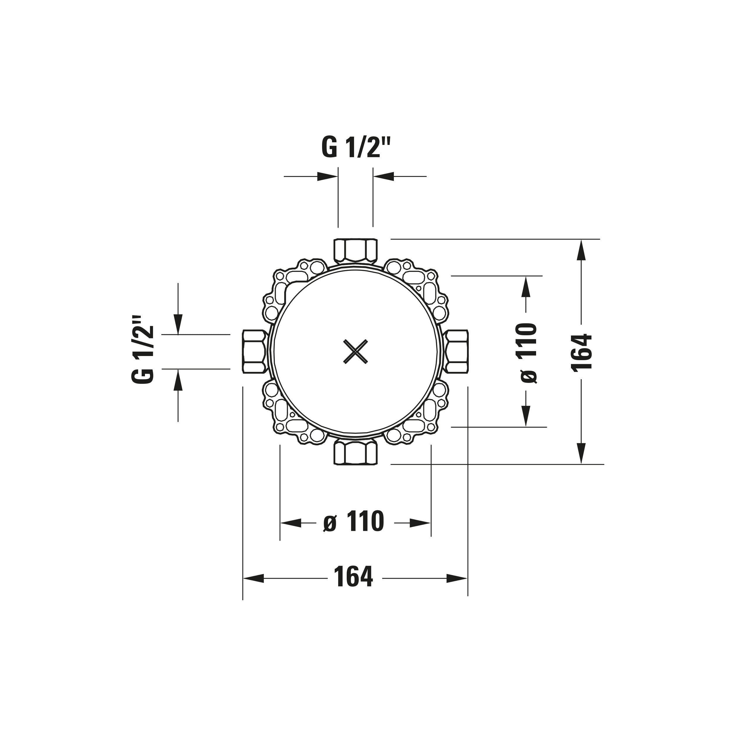 Duravit Tulum inbouw douchemengkraan met hoofddouche