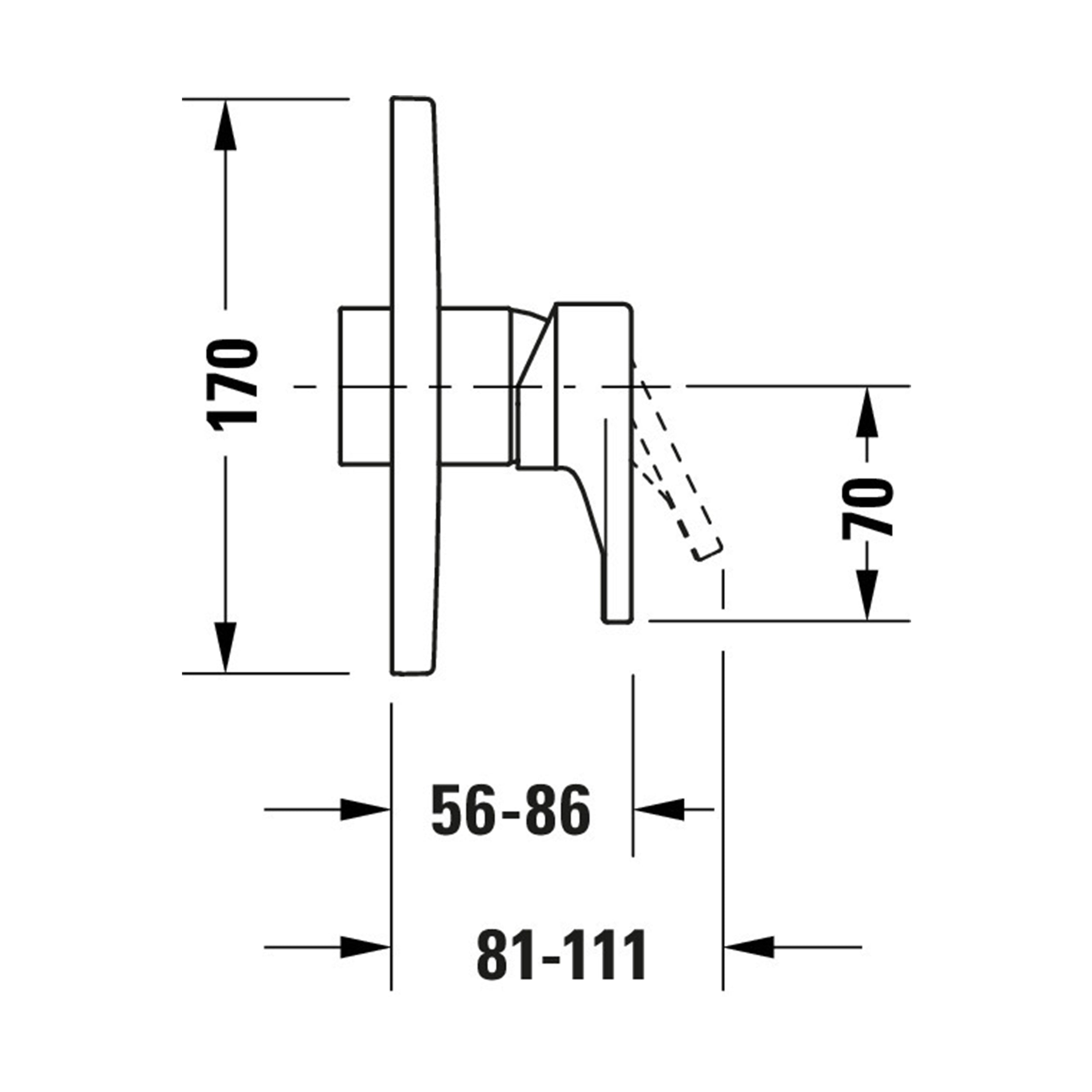 Duravit Tulum inbouw douchemengkraan met hoofddouche