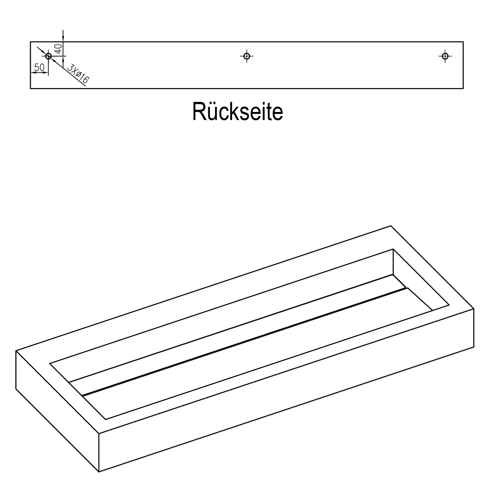 Opbouw waskom hangende wastafel PB2079 van massief steen