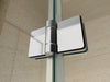 Douchecabine met hoekinstap van NANO-glas, EX213, 90 x 90 x 195cm, zonder douchebak