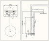 Opbouw regendouche thermostatisch douchesysteem 4011 BASIC