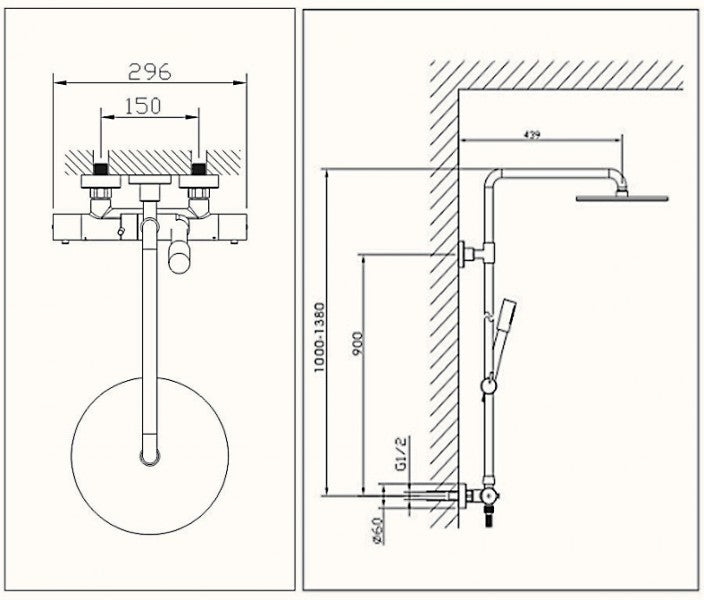 Design doucheset thermostaat 4011 BASIC