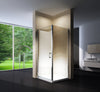 Hoek douchescherm, douchecabine hoek, van zuiver NANO-glas EX416 - 100 x 100 x 195cm - met douchebak