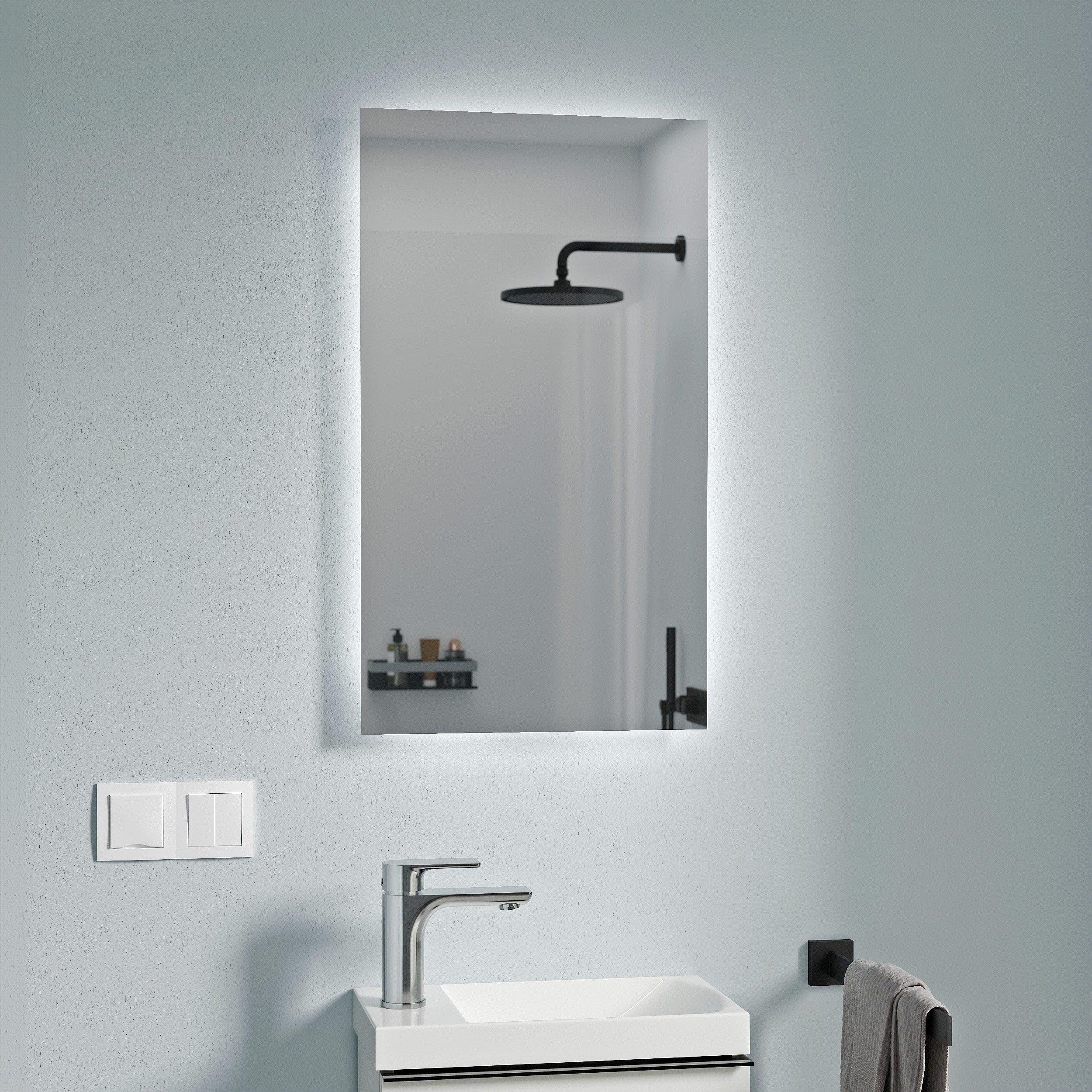 Gasten-wc badmeubelset TIM 40 cm met wastafel