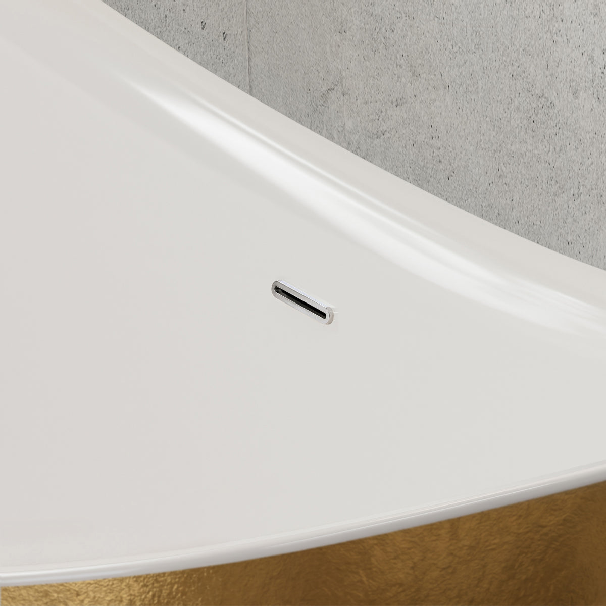 Vrijstaand bad van acryl met bladgoud effect SIENA