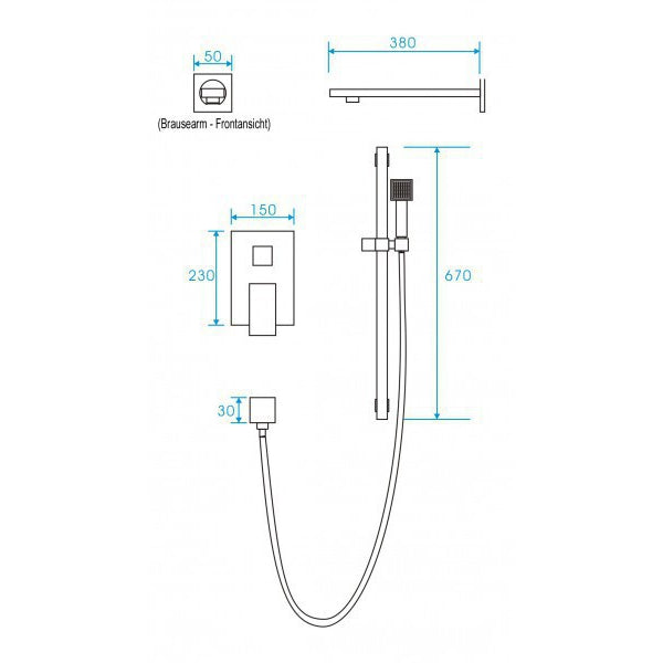 Inbouw douchekolom XX1520C