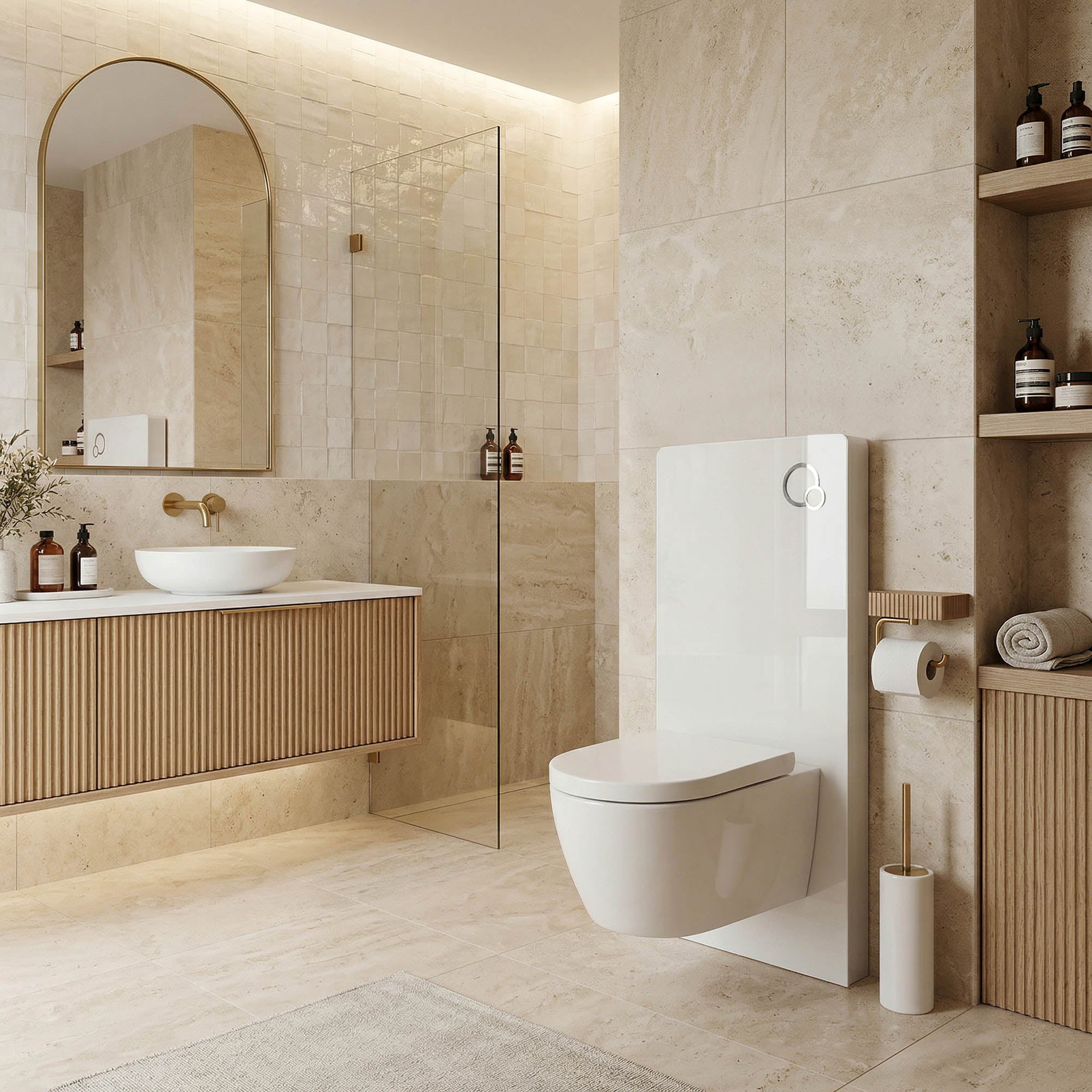 Sanitaire module 805 voor hangtoilet - wit