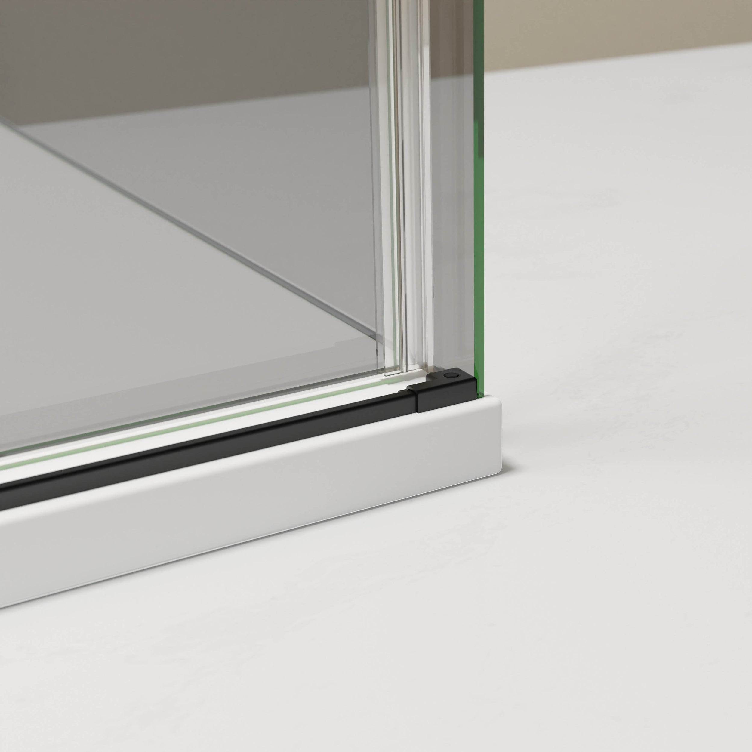 Douchecabine met schuifdeur NT806 FLEX zwart mat - Nano grijs glas - glasdikte selecteerbaar