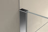 Douche met draaideur voor nis op vast paneel NT403 - 8 mm nano helder glas - deurscharnier LINKS - breedte instelbaar