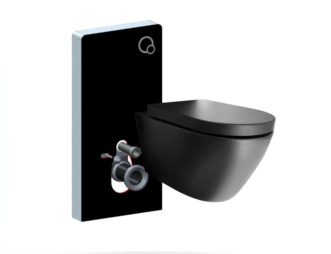 WC compleet pakket 45: WC B-8030R Zwart
