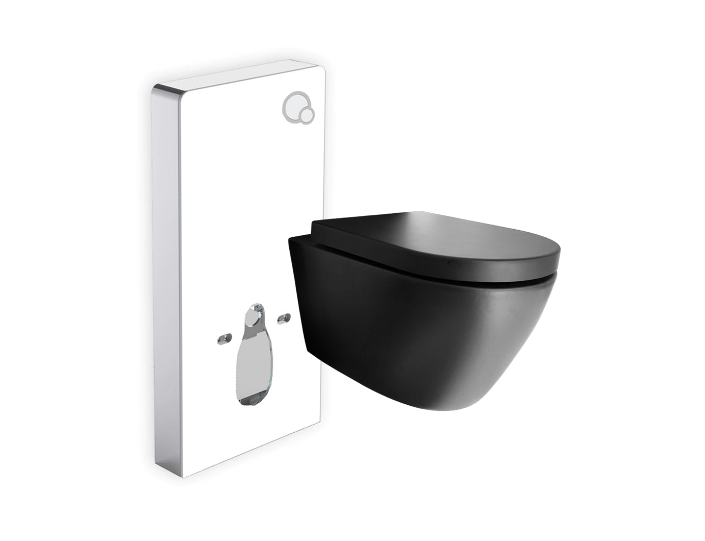 WC compleet pakket 46: WC B-8030R Zwart