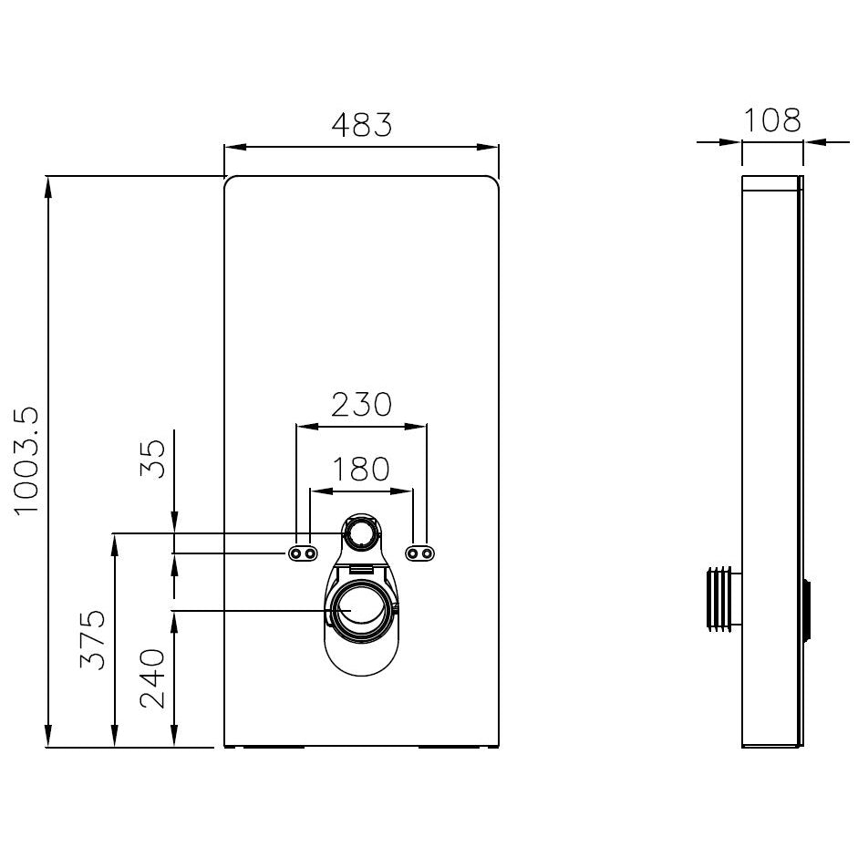 Toiletset compleet 33: WC B-8030R Zwart