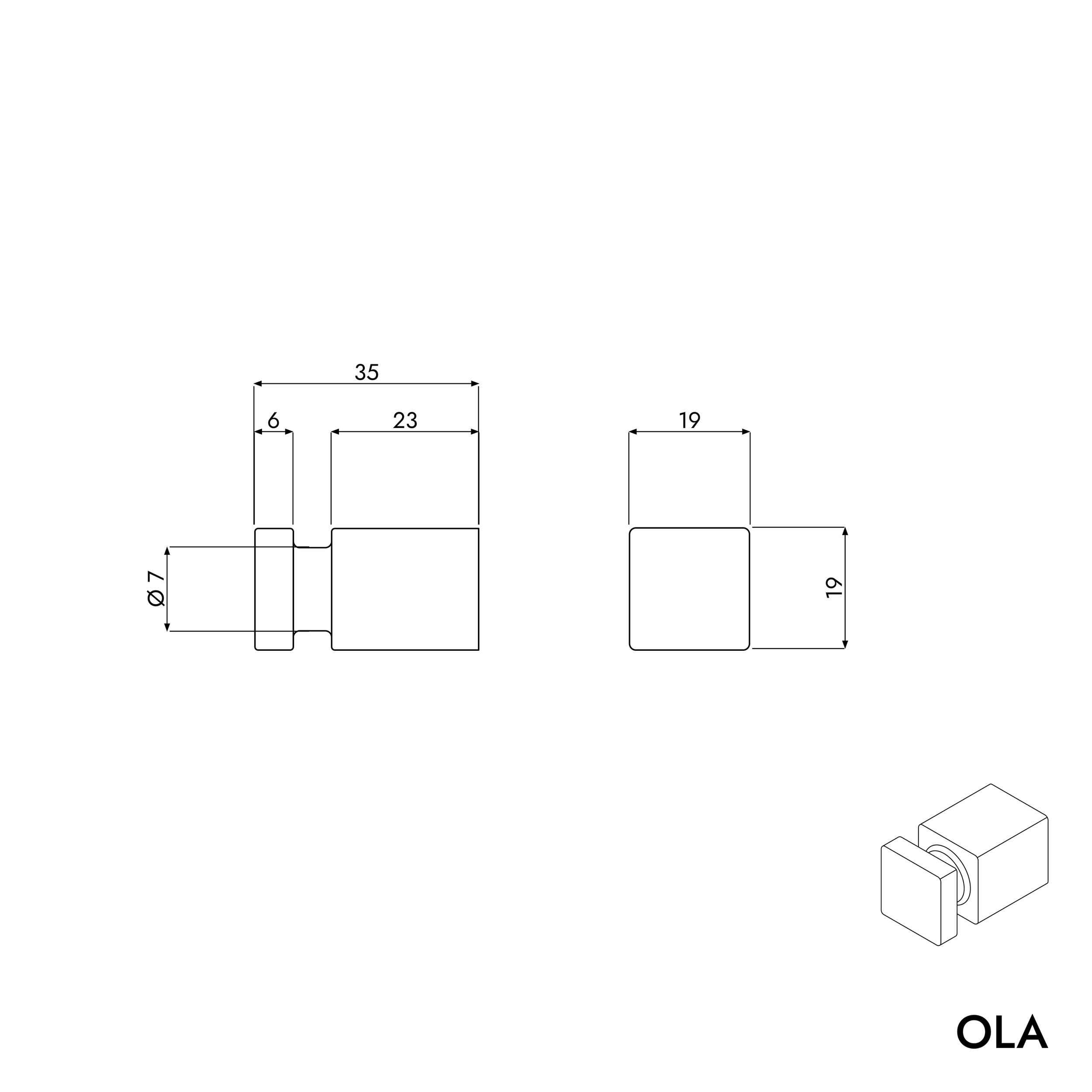 Handdoekhaak OLA