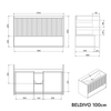 Badkamermeubelset BELDIVO 100 cm met wastafel