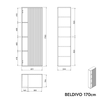 Badkamermeubelset BELDIVO 100 cm met wastafel