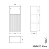 Badmeubel set BELDIVO 60 cm met wastafel