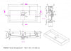 Wastafel voor wandmontage Opbouwwastafel BS6002 in gegoten marmer