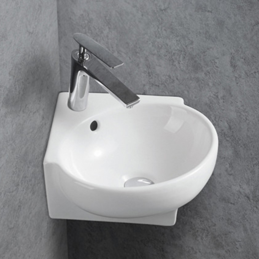 Hoekwastafel Keramische wandwastafel KW198A voor gastentoilet