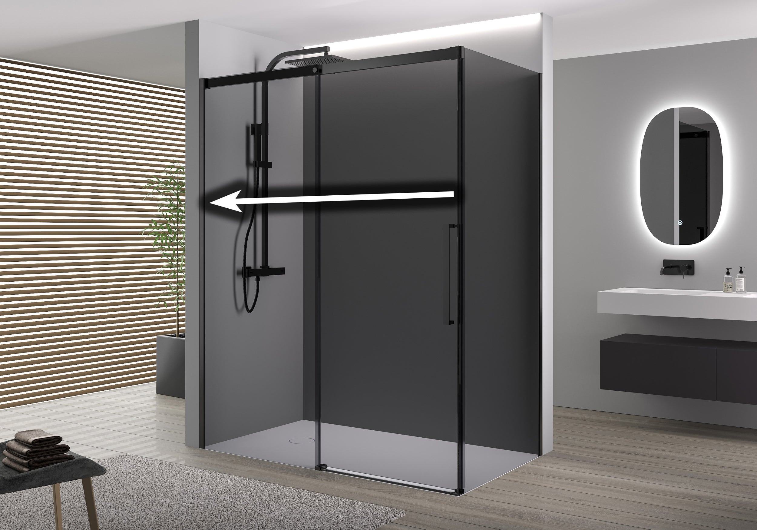 Hoekdouche met schuifdeur Soft-Close DX906 FLEX