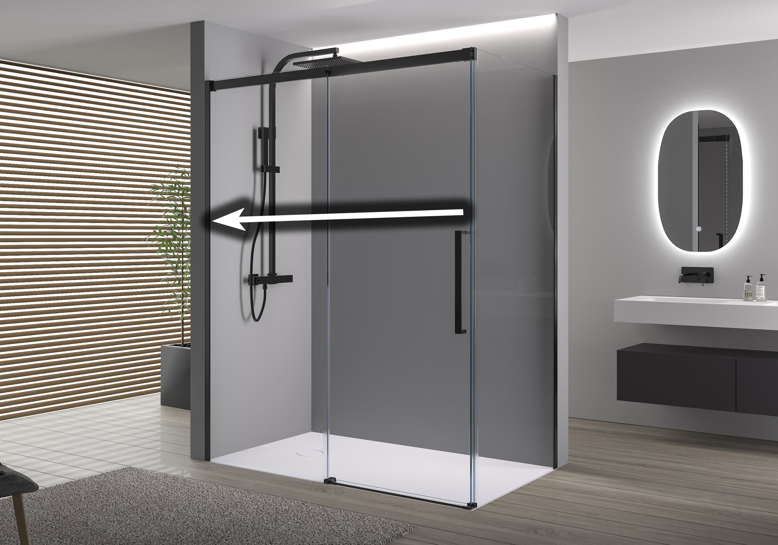 Hoekdouche met schuifdeur Soft-Close DX906 FLEX