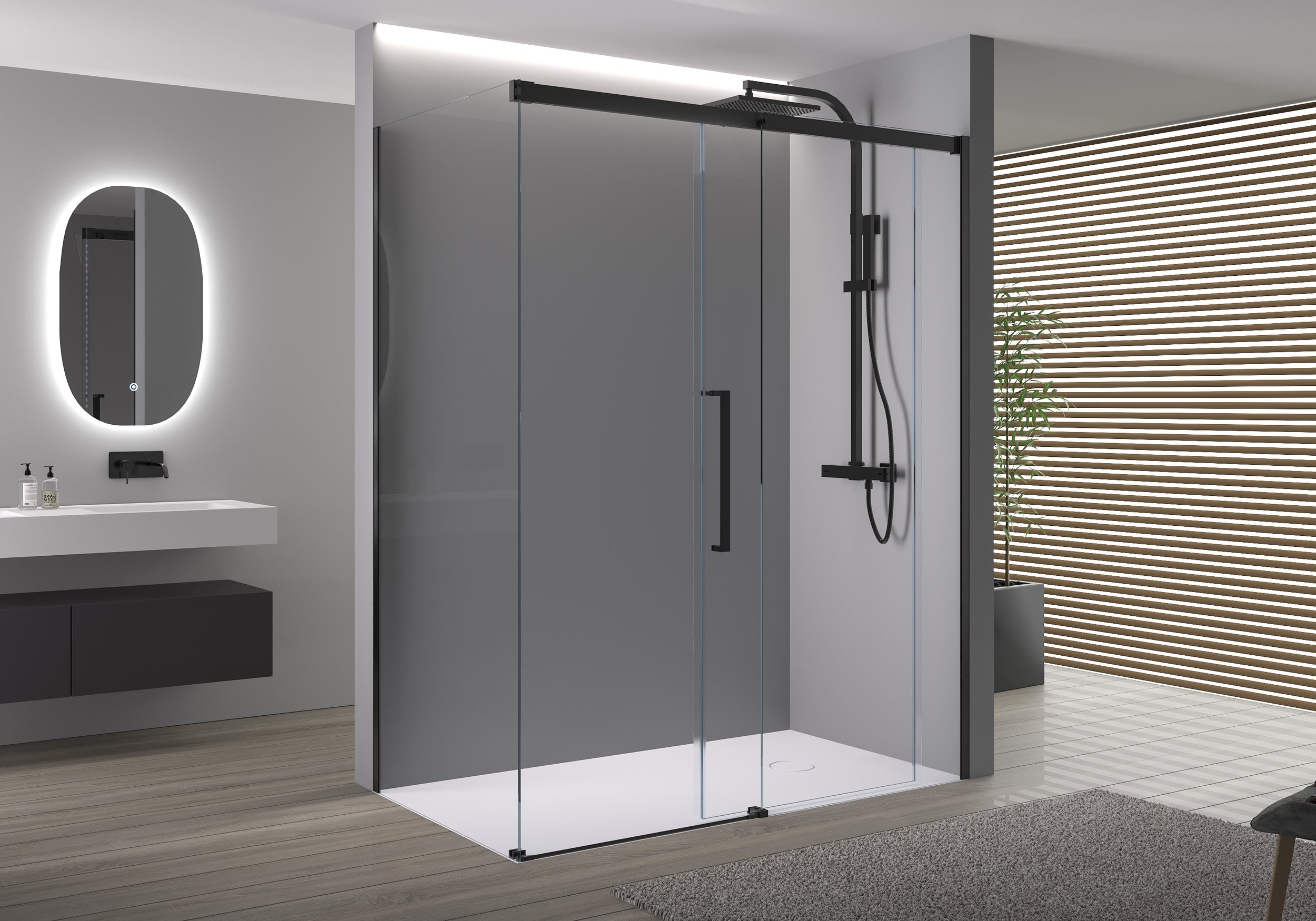Hoekdouche met schuifdeur Soft-Close DX906 FLEX