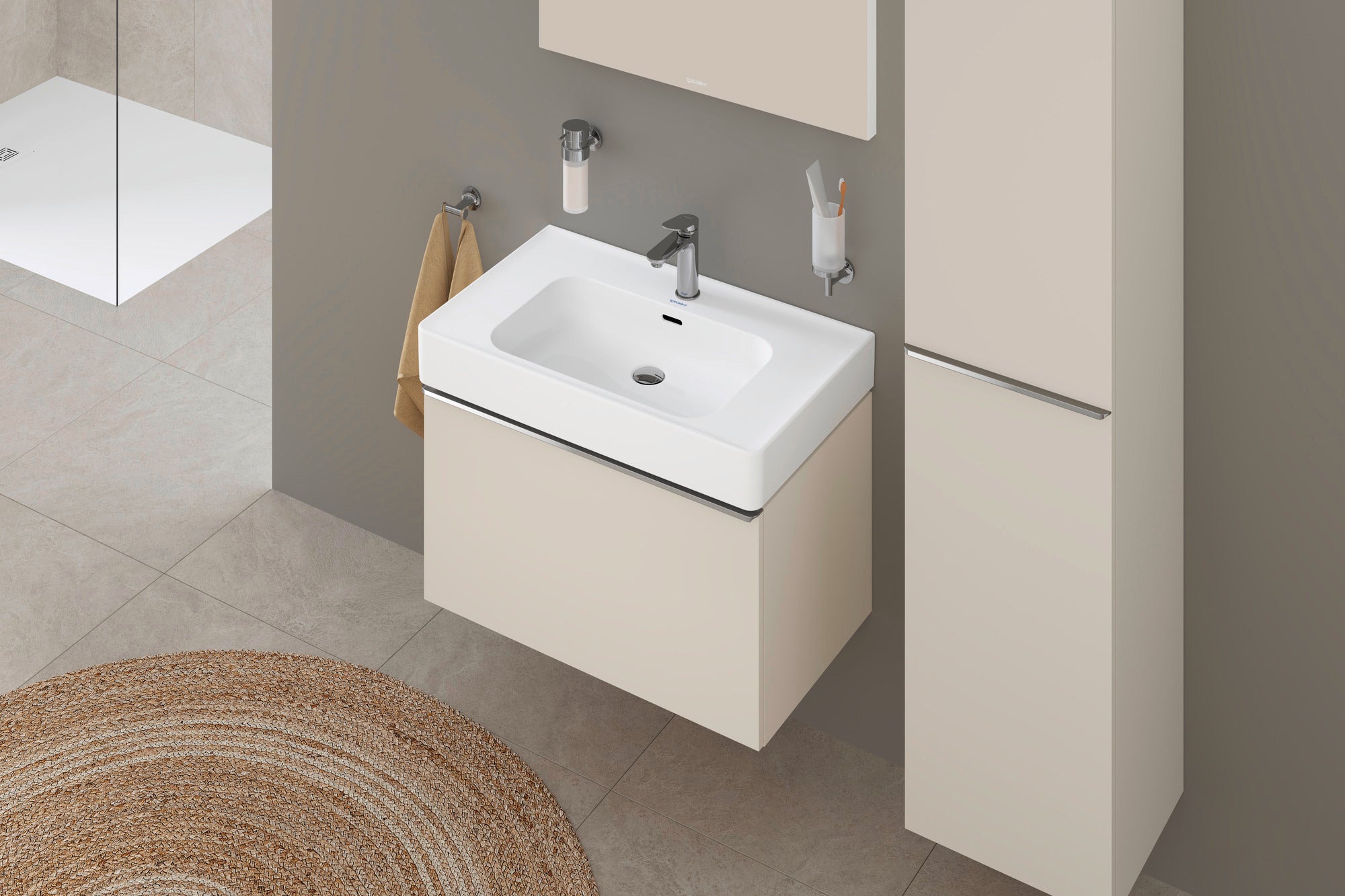 Duravit Wave ééngreeps wastafelmengkraan M met uittrekbare greep - kleur instelbaar