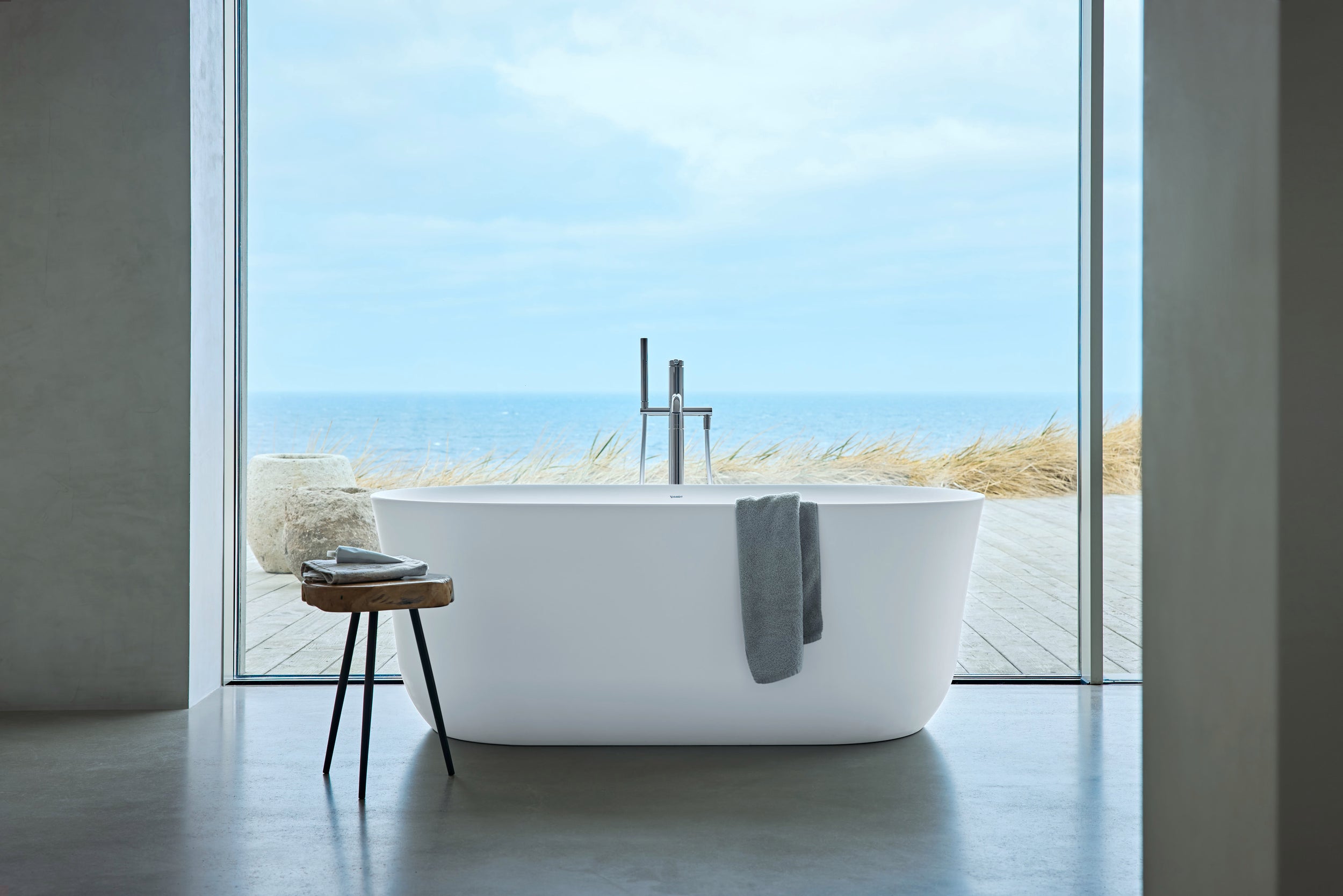 Duravit Soleil vrijstaand bad van DuroCast Plus (mineraal gegoten), 160x80 cm, wit mat