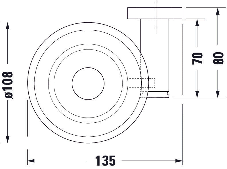 Duravit D-Code zeepschaal Ø10 cm voor 1 zeep