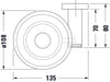 Duravit D-Code zeepschaal Ø10 cm voor 1 zeep