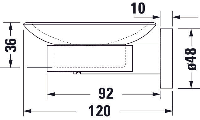 Duravit D-Code zeepschaal Ø10 cm voor 1 zeep 