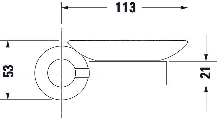 Duravit D-Code zeepschaal Ø10 cm voor 1 zeep 