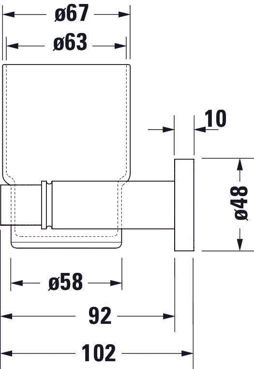 Duravit D-Code tandenborstelbeker 