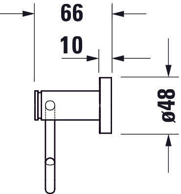 Duravit D-Code toiletrolhouder voor 1 rol