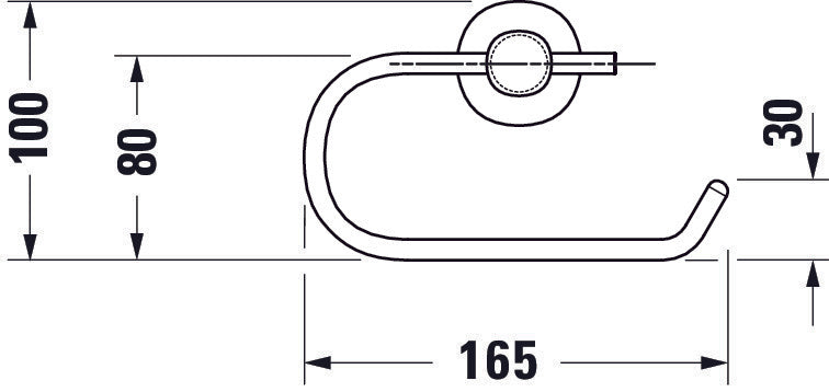 Duravit D-Code toiletrolhouder voor 1 rol