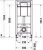 DuraSystem wc-element, Basic, 1148x500x155mm