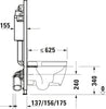 DuraSystem wc-element, Basic, 1148x500x155mm