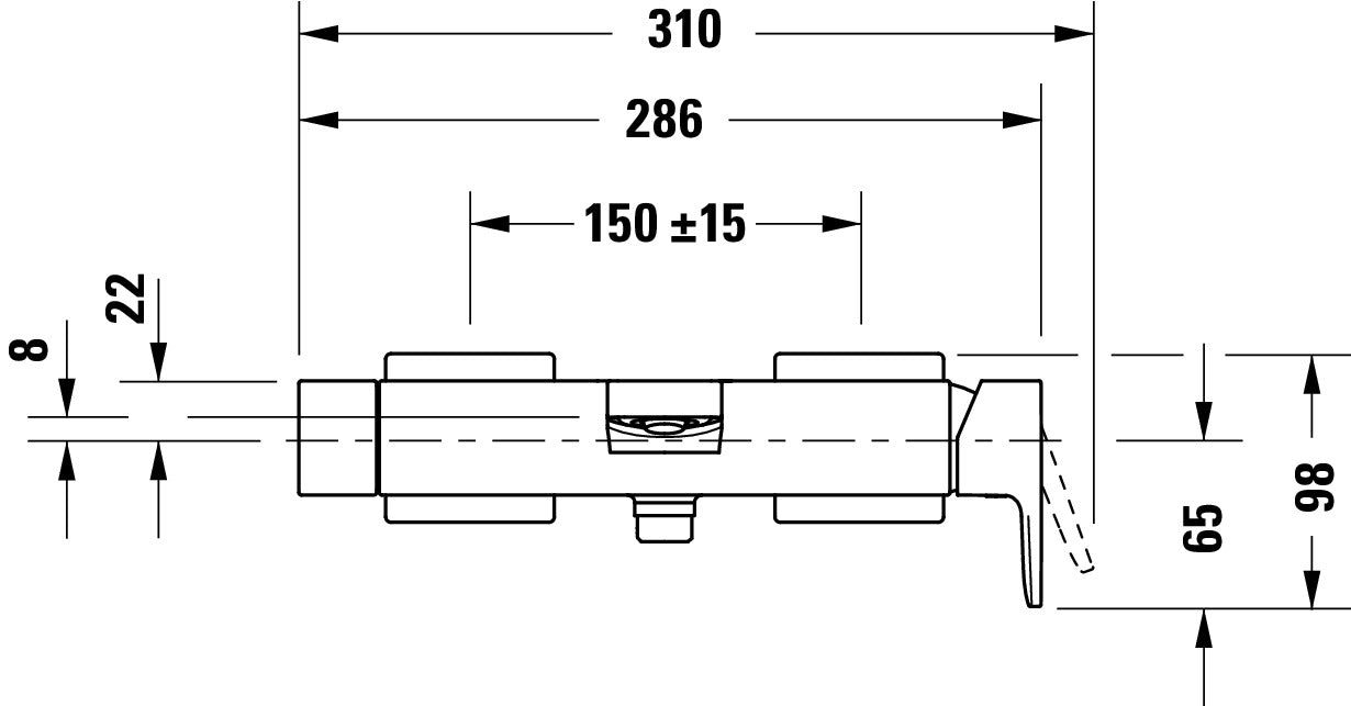 Duravit Manhattan eengreeps-wandmengkraan