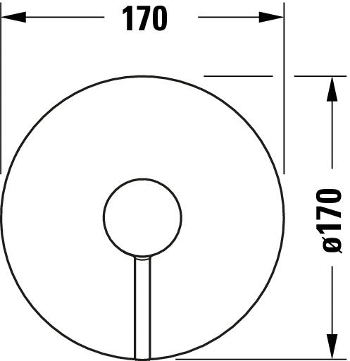 Duravit Circle ééngreeps inbouw douchemengkraan