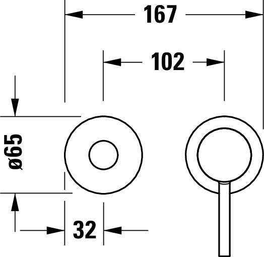 Duravit Circle Enkelhendel Wasbakkraan