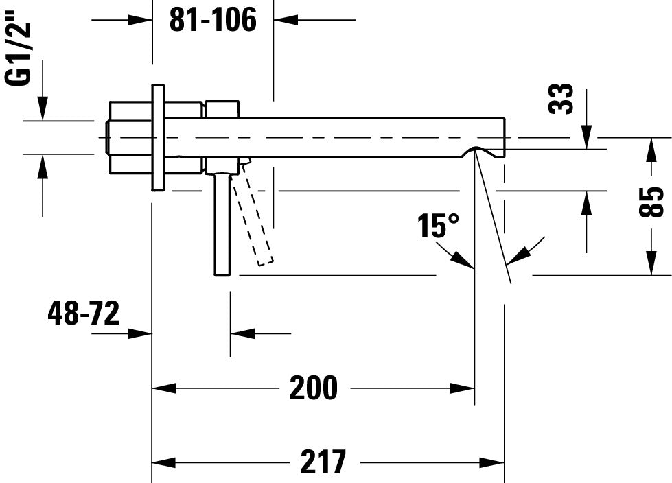 Duravit Circle Enkelhendel Wasbakkraan