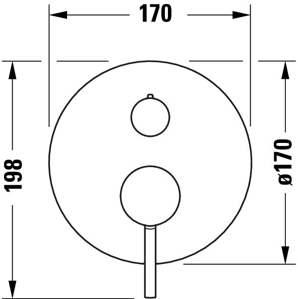 Duravit Circle ééngreeps inbouw badmengkraan